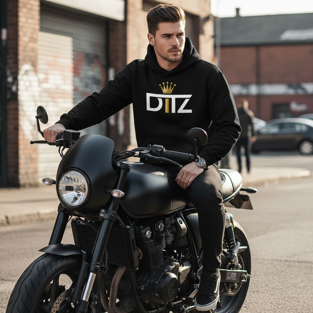 Ditz White Gold VACANCY Oversized Hoodie