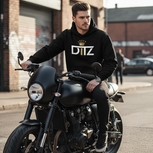 Ditz White Gold VACANCY Oversized Hoodie