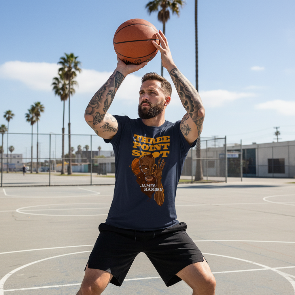 JAMES HARDEN „Three Point Shot“ Edition HigherBlanks Premium T-Shirt