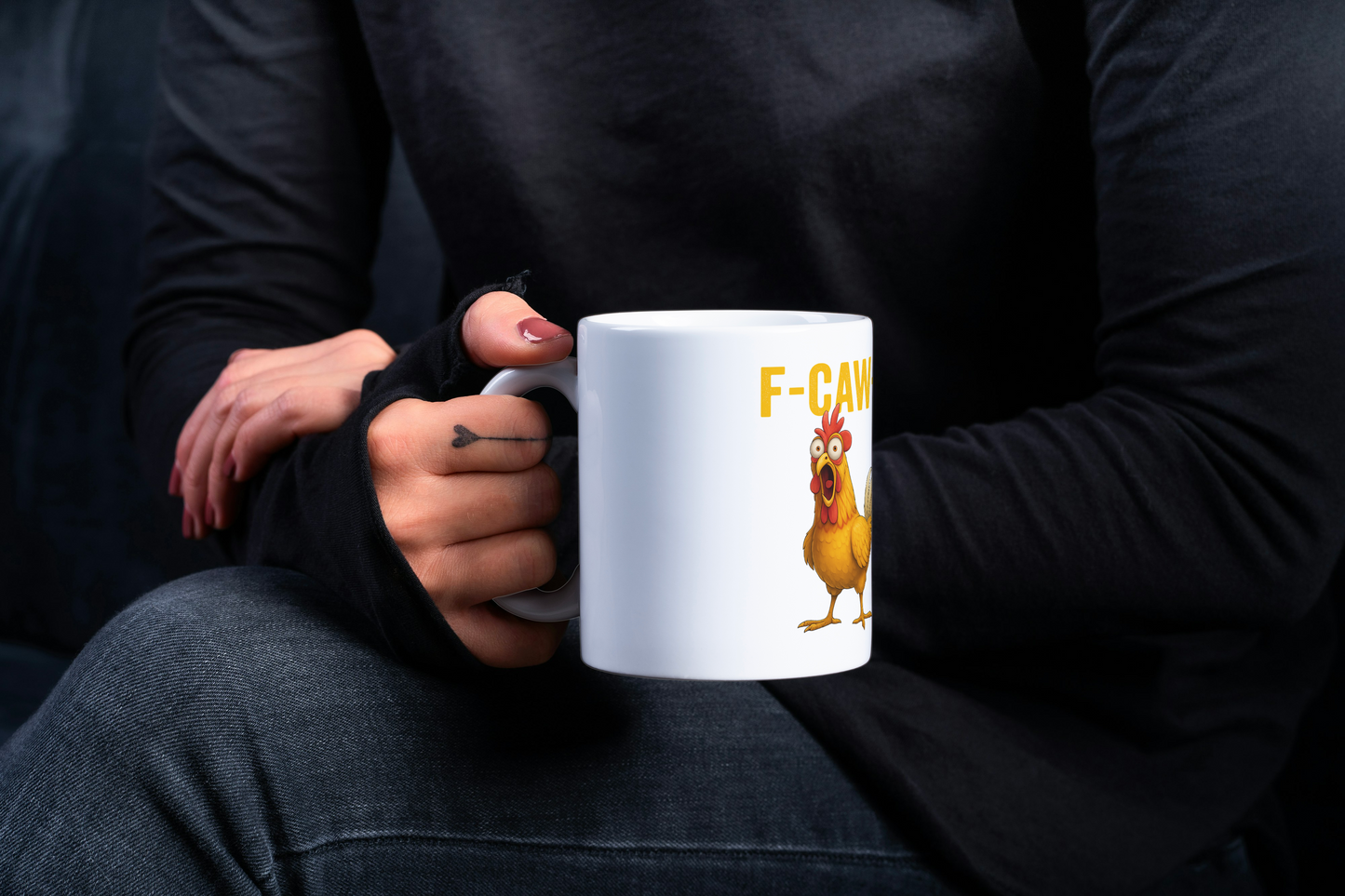 🐔 „F-CAW-F“ Hochwertige Keramiktasse